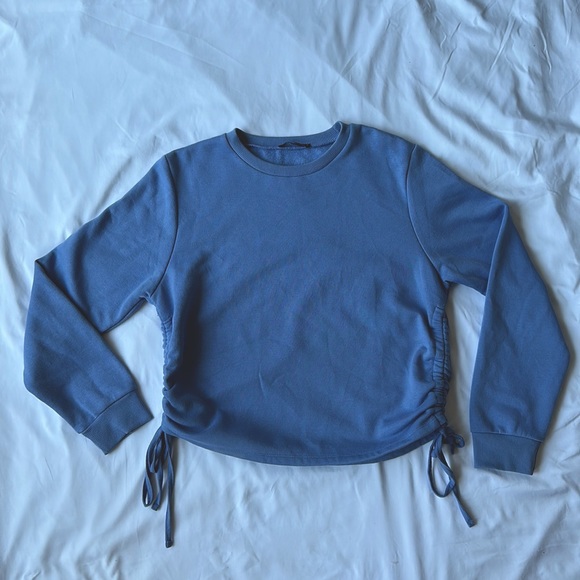 Dusty Blue Zara Cropped sweater - L - Picture 1 of 3